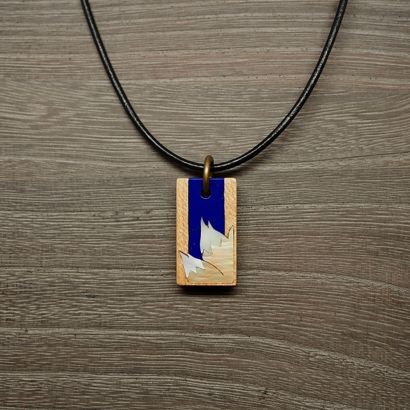 八雲藍 木製インレイアクセサリー(ペンダント・キーホルダー・ストラップ)