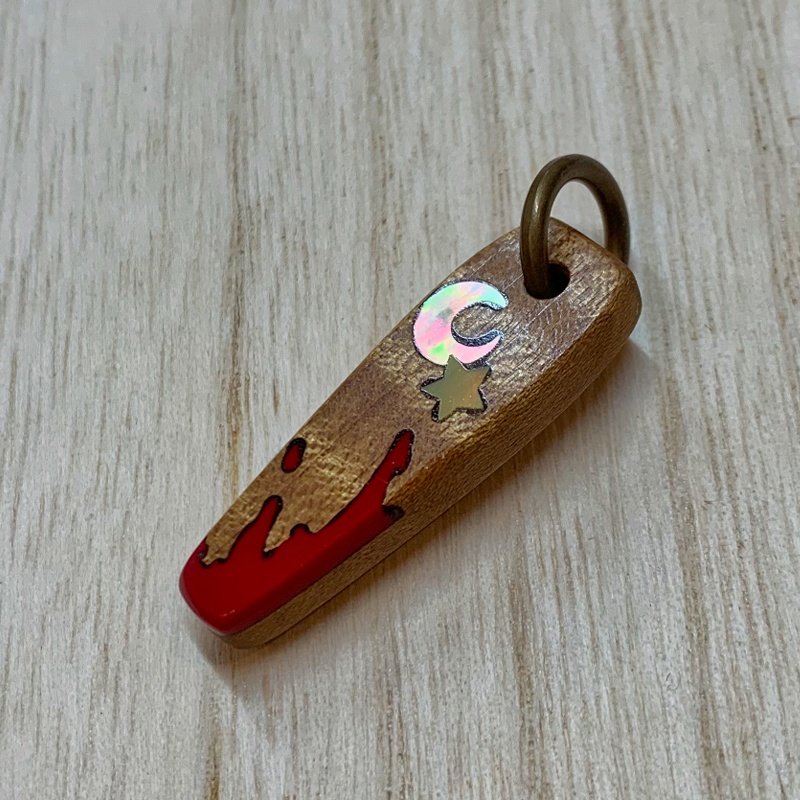 清蘭 木製インレイアクセサリー(ペンダント・キーホルダー・ストラップ)