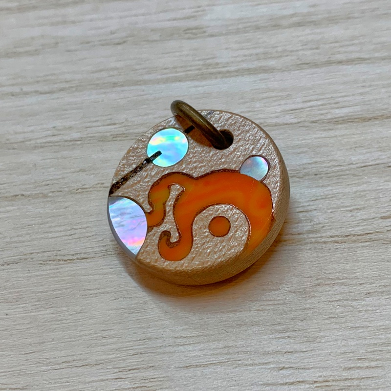 鈴瑚 木製インレイアクセサリー(ペンダント・キーホルダー・ストラップ)