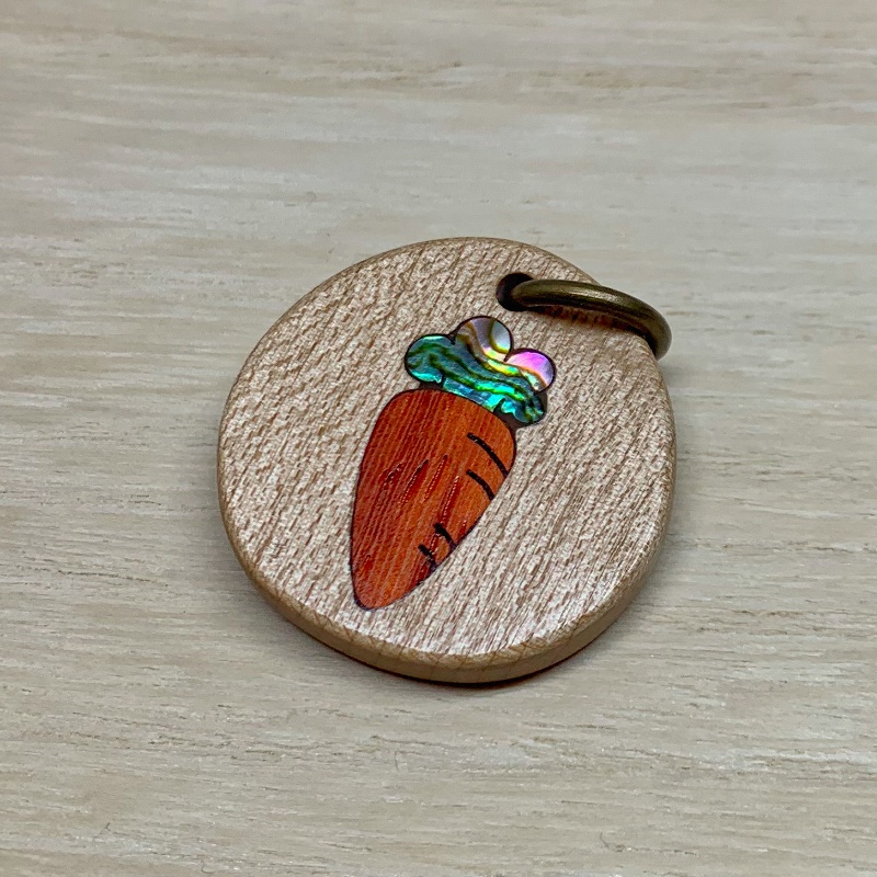 てゐ 木製インレイアクセサリー(ペンダント・キーホルダー・ストラップ)