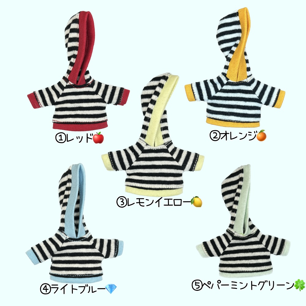 パーカー ボーダー+カラー (オビツ11/ピコドー9/ピコドー10/ねんどろいど)