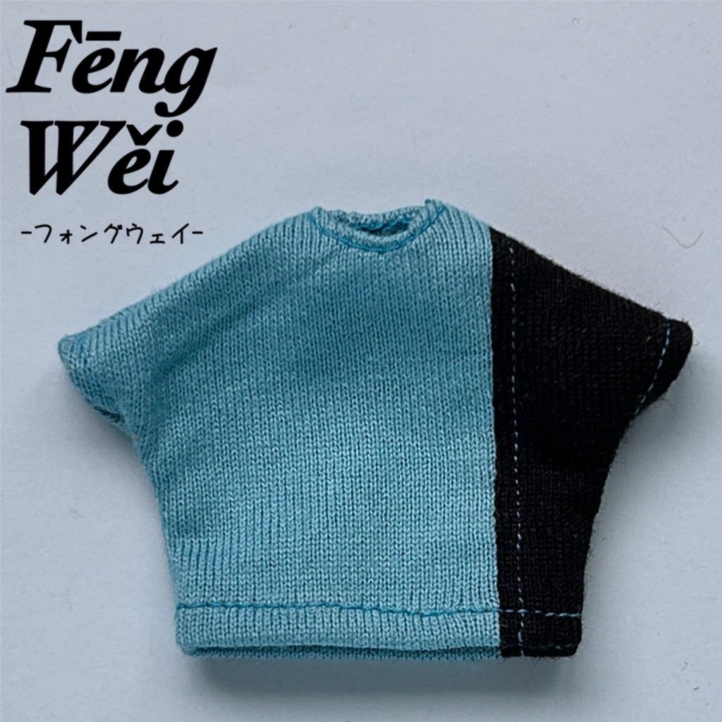 (製作中)Tシャツ バイカラー切り替え カットソー 半袖(オビツ11/ピコドー/ねんどろいど)