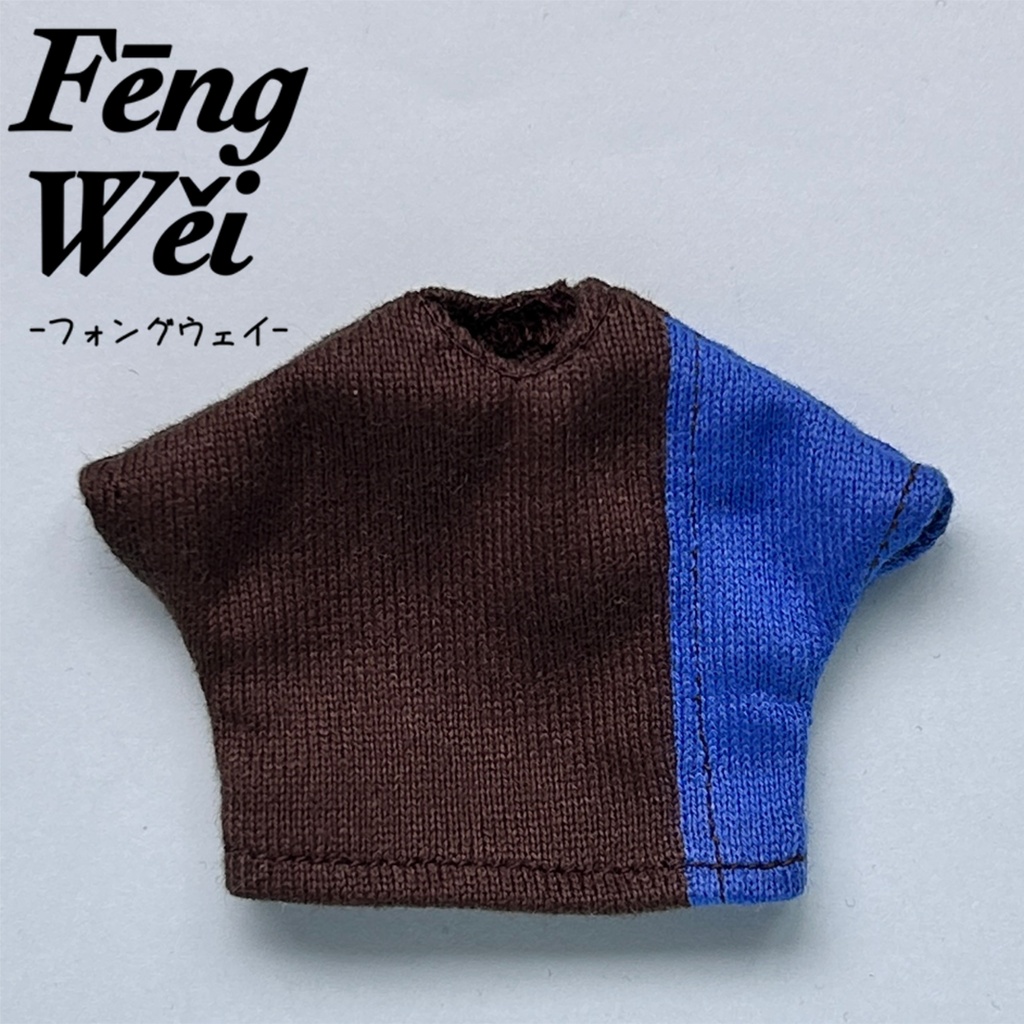 (製作中)Tシャツ バイカラー切り替え カットソー 半袖(オビツ11/ピコドー/ねんどろいど)
