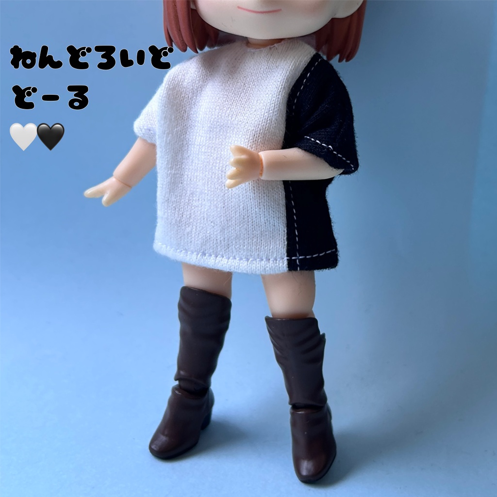 (製作中)Tシャツ バイカラー切り替え カットソー 半袖(オビツ11/ピコドー/ねんどろいど)