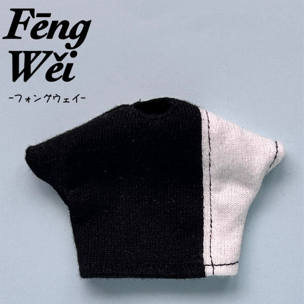 (製作中)Tシャツ バイカラー切り替え カットソー 半袖(オビツ11/ピコドー/ねんどろいど)
