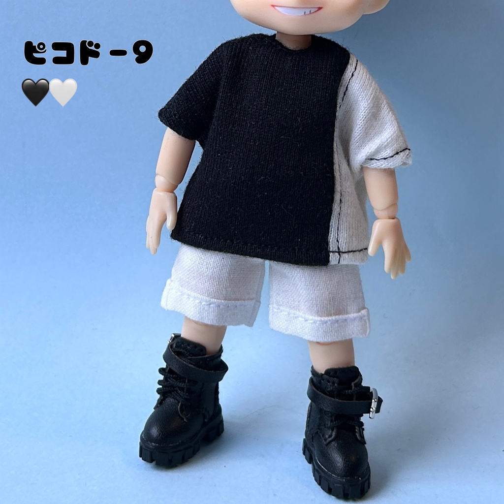 (製作中)Tシャツ バイカラー切り替え カットソー 半袖(オビツ11/ピコドー/ねんどろいど)