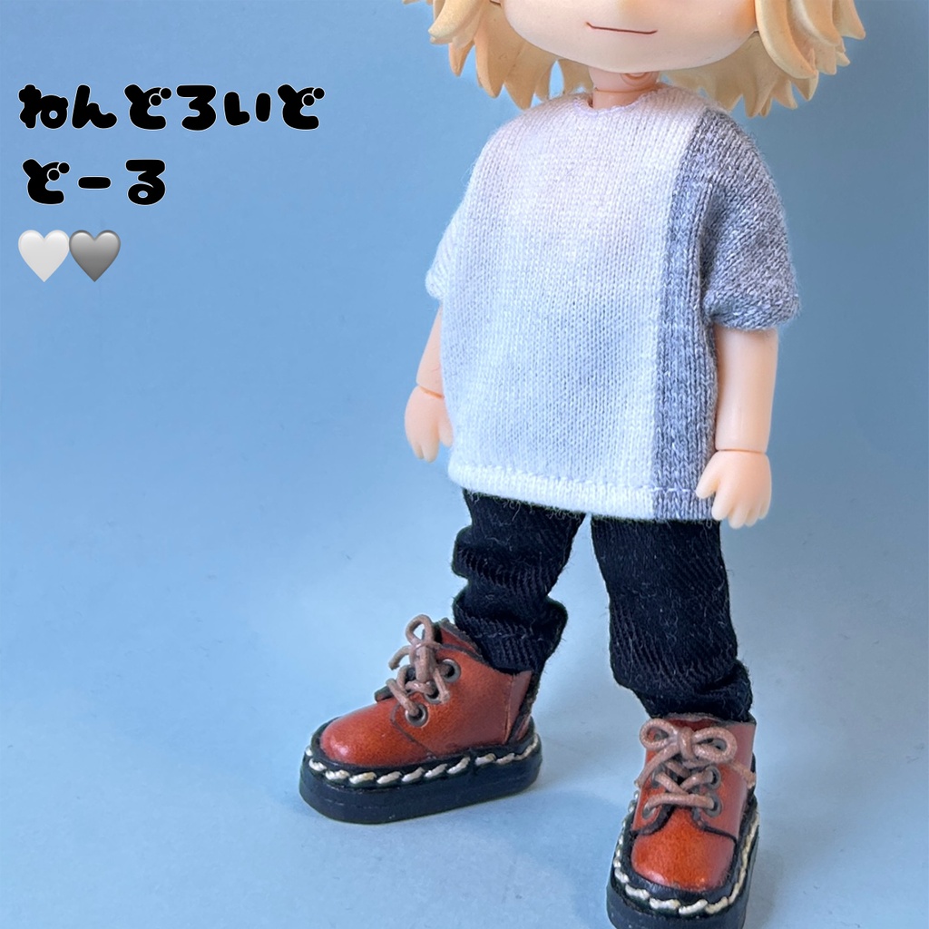 (製作中)Tシャツ バイカラー切り替え カットソー 半袖(オビツ11/ピコドー/ねんどろいど)