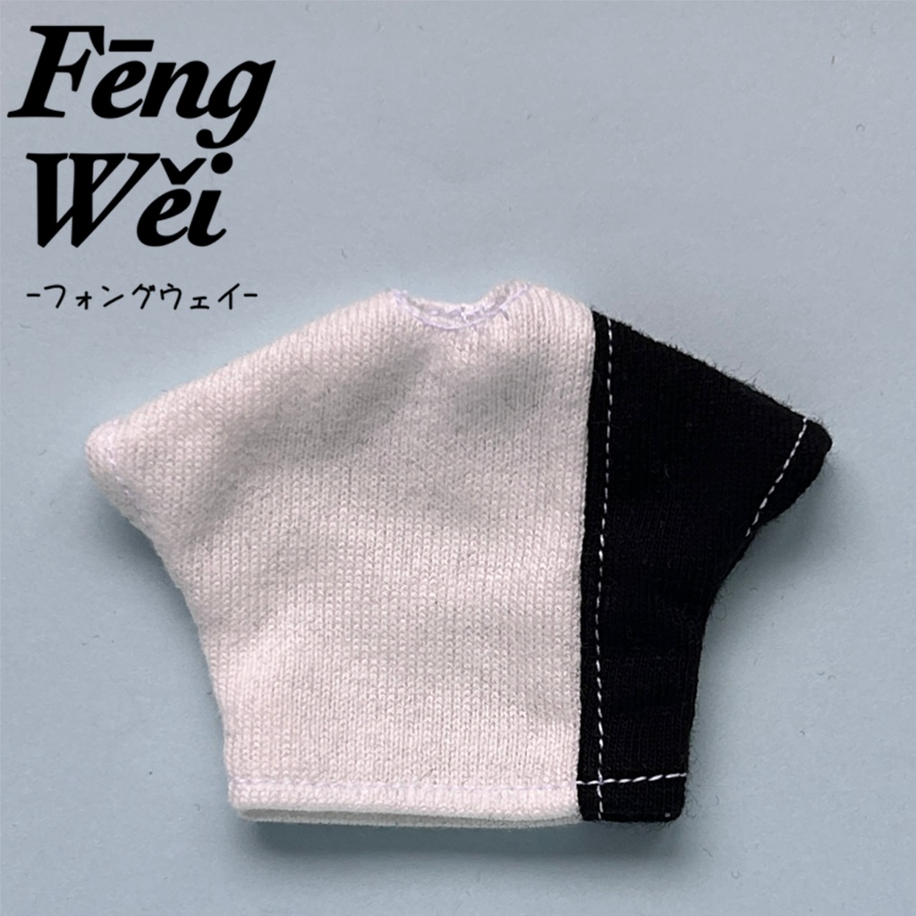(製作中)Tシャツ バイカラー切り替え カットソー 半袖(オビツ11/ピコドー/ねんどろいど)
