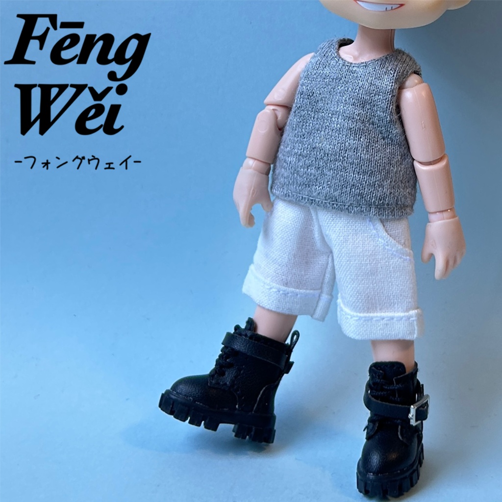 タンクトップ 黒 ノースリーブ【オビツ11 /ピコドー /ねんどろいどどーる】