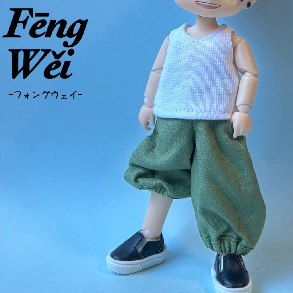タンクトップ 黒 ノースリーブ【オビツ11 /ピコドー /ねんどろいどどーる】
