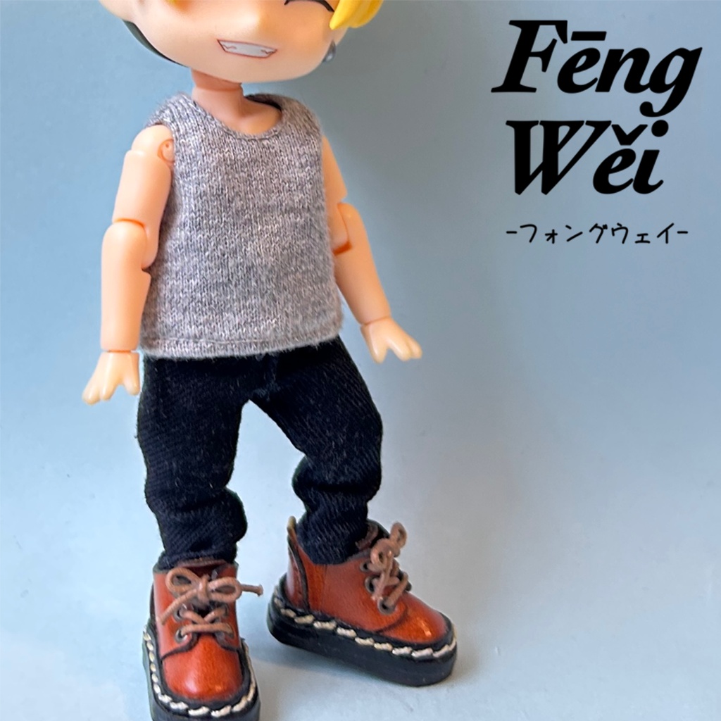 タンクトップ 黒 ノースリーブ【オビツ11 /ピコドー /ねんどろいどどーる】