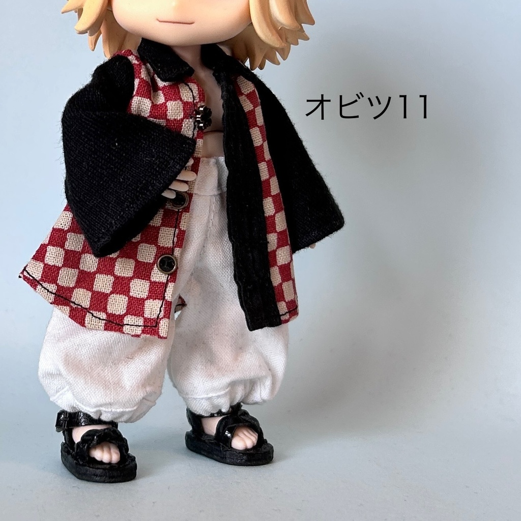 ゆったり黒袖シャツ【オビツ11/ピコドー /ねんどろいど】