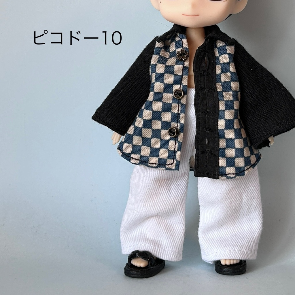 ゆったり黒袖シャツ【オビツ11/ピコドー /ねんどろいど】