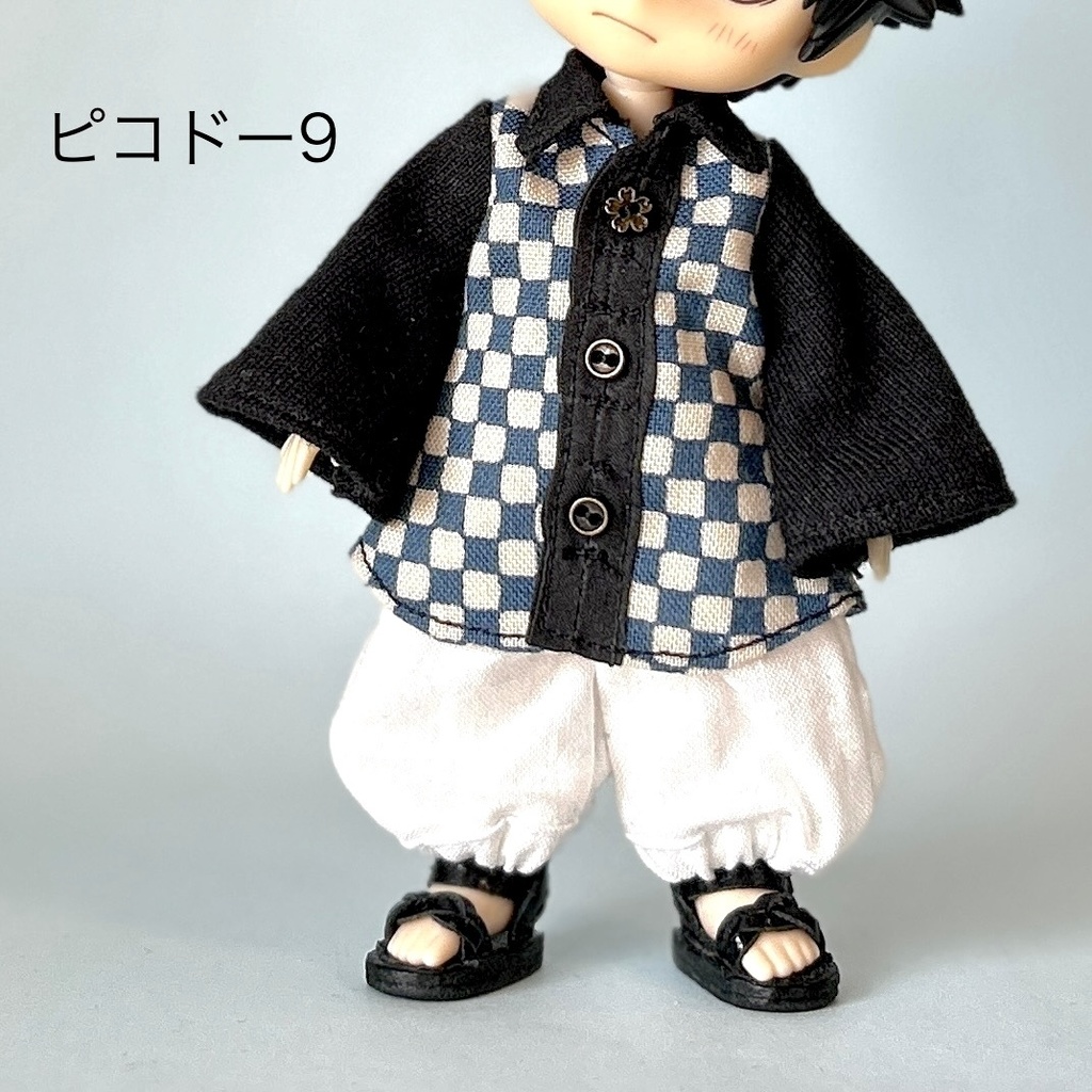 ゆったり黒袖シャツ【オビツ11/ピコドー /ねんどろいど】