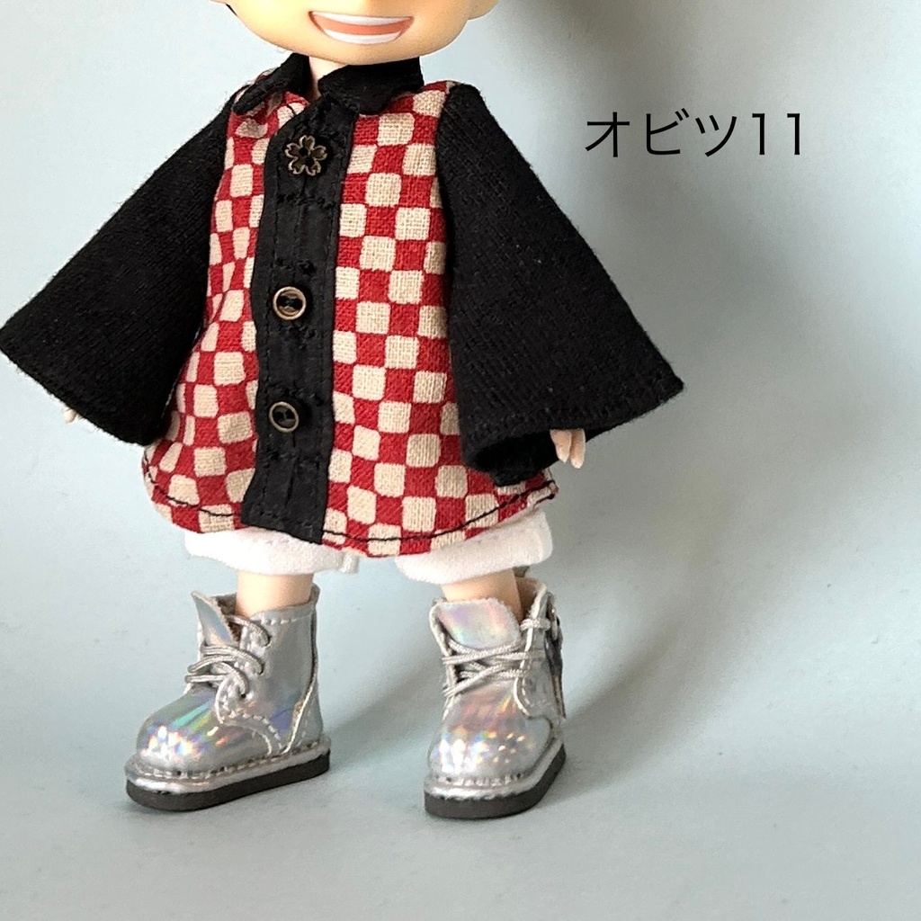 ゆったり黒袖シャツ【オビツ11/ピコドー /ねんどろいど】