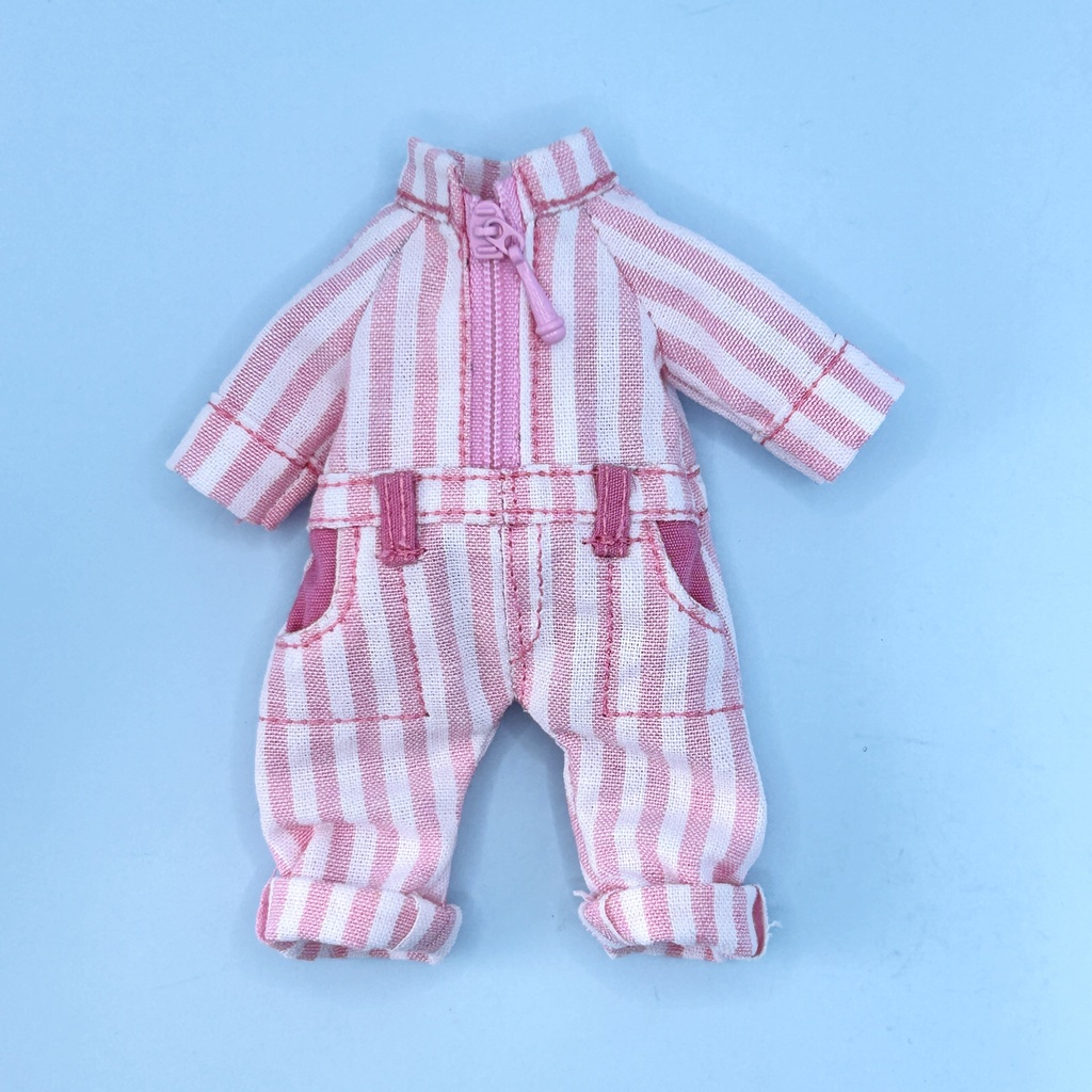 ストライブ柄のつなぎ(オビツ11身長調整・ピコドー10)