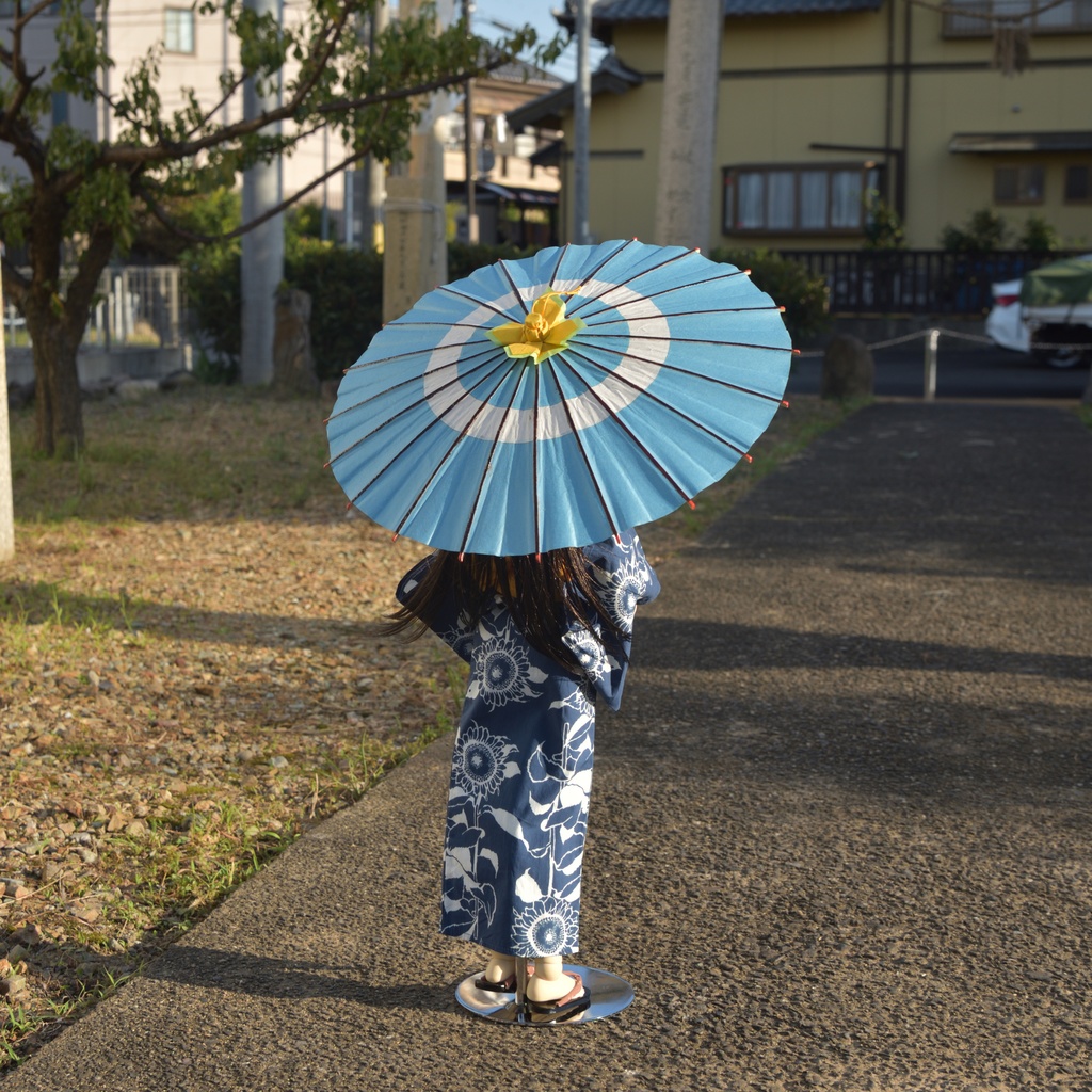 ドールサイズのミニ和傘 岐阜和傘 中張蛇の目傘 受注生産