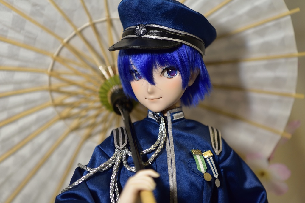 ミニ和傘　透かし模様（波紋）