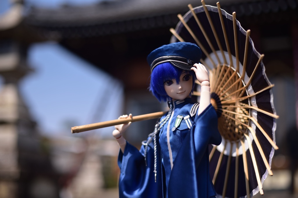 ドールサイズの蛇の目傘