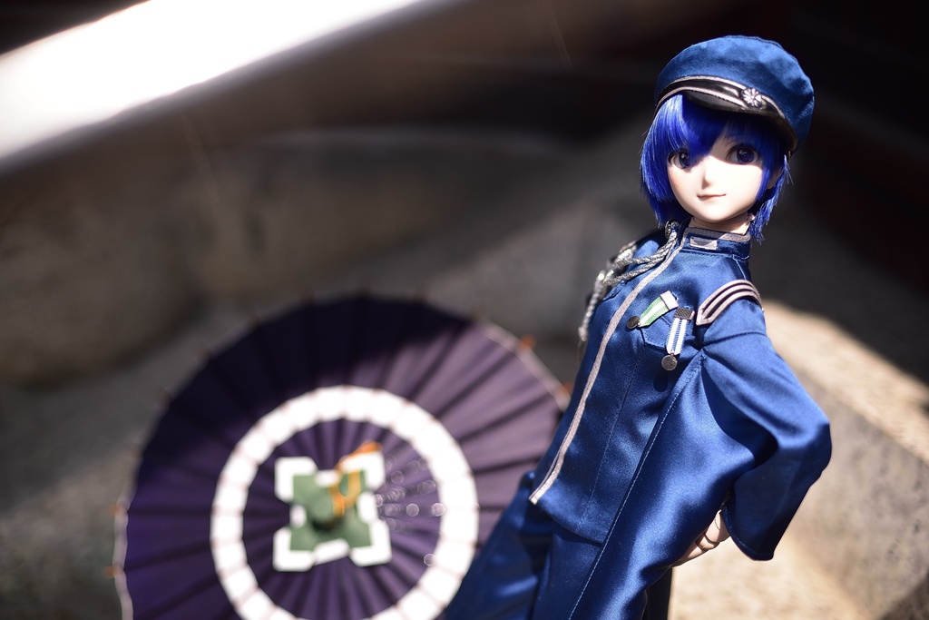 ドールサイズの蛇の目傘