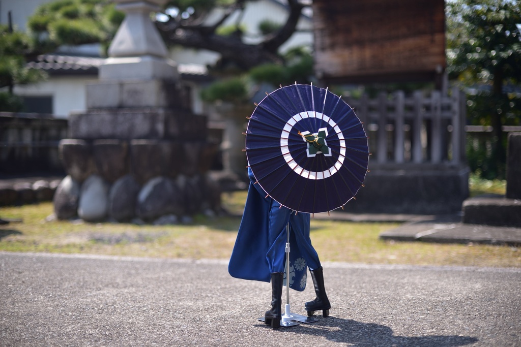 ドールサイズの蛇の目傘　
