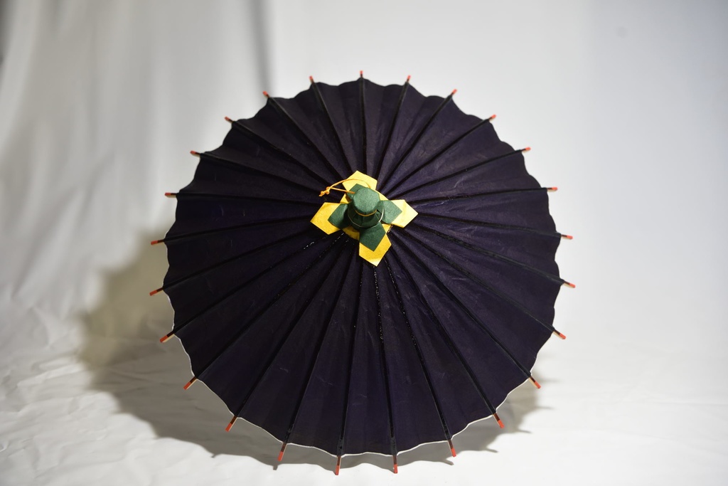 ドールサイズの和傘 1/3サイズ用蛇の目傘 紺無地 蛇の目傘