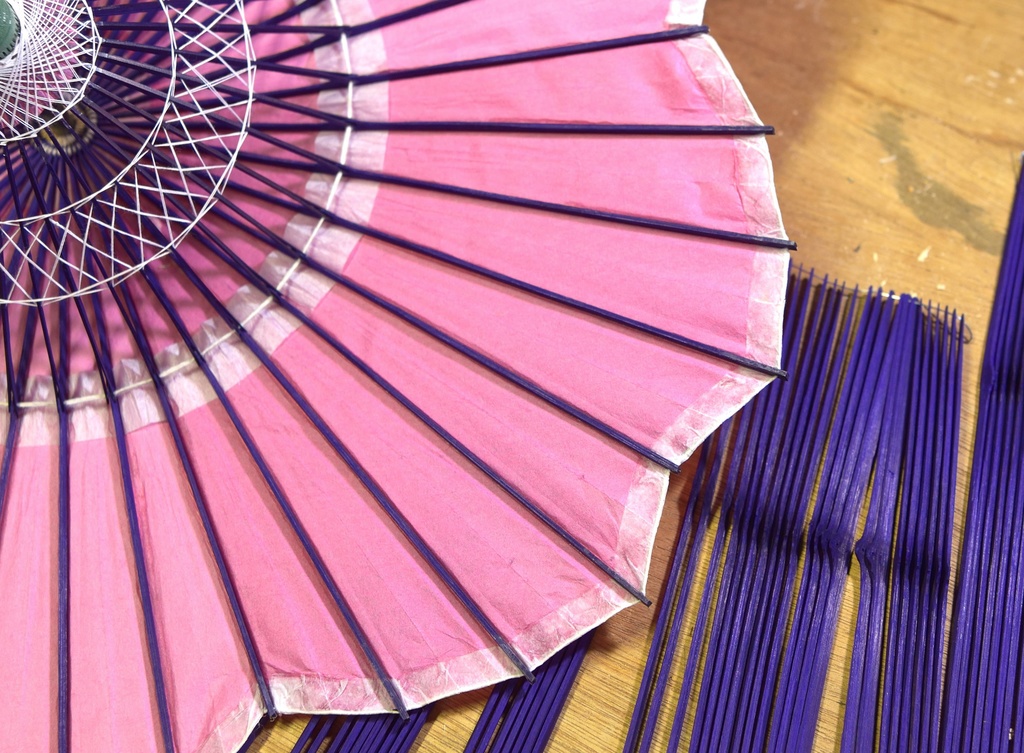 ドールサイズのミニ和傘 桜型 伝統的工芸品 岐阜和傘 予約受付です。