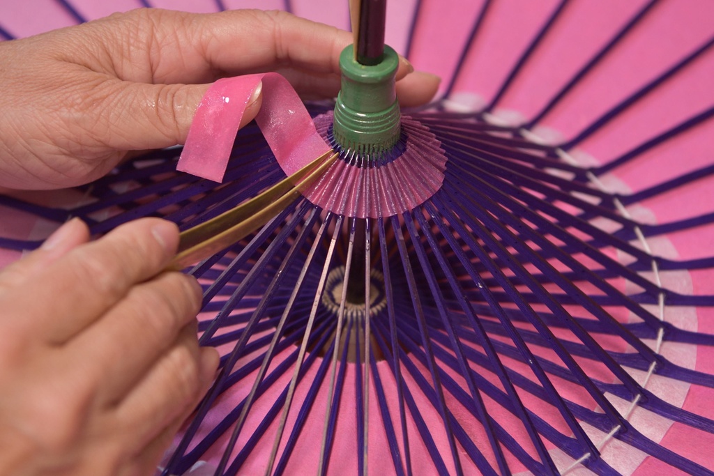 ドールサイズのミニ和傘 桜型 伝統的工芸品 岐阜和傘 予約受付です。