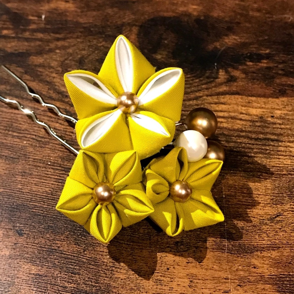 【コスプレ・創作コスプレにおすすめ★】つまみ細工の簪