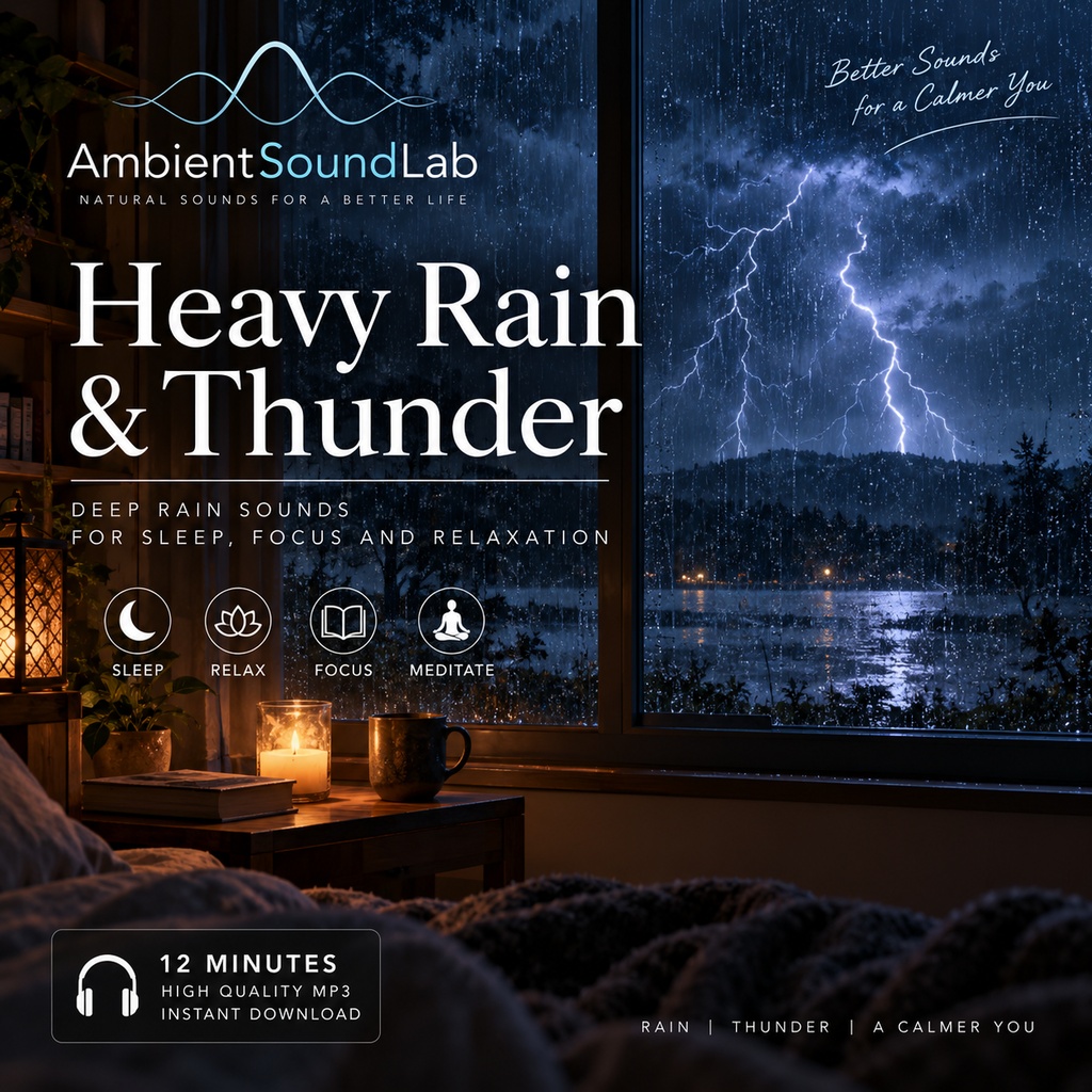 大雨と雷の音｜睡眠・リラックス・作業用