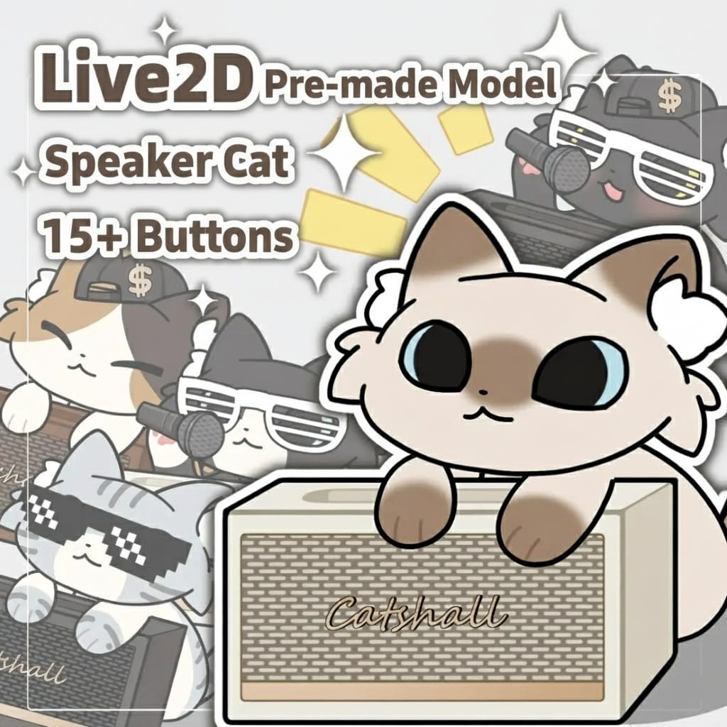 【live2d モデル】Speaker Cat