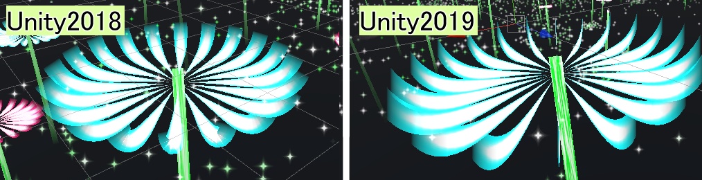 花が咲くパーティクル(VRChat想定)