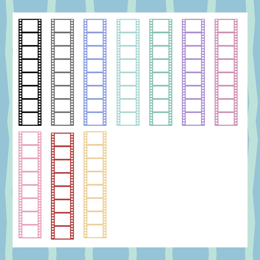 【無料・apng】映画フィルム風素材