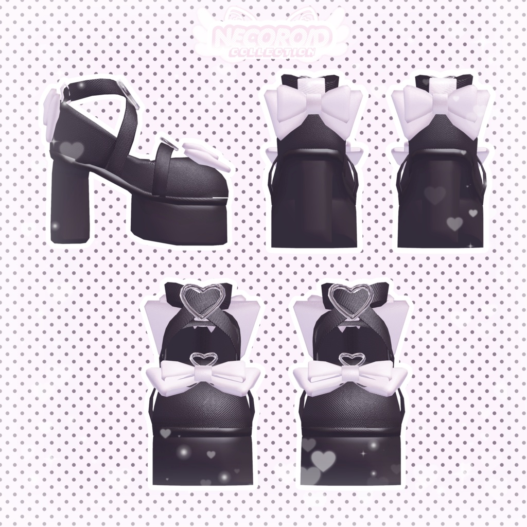 【10アバター対応】Ribbon Heels ♡