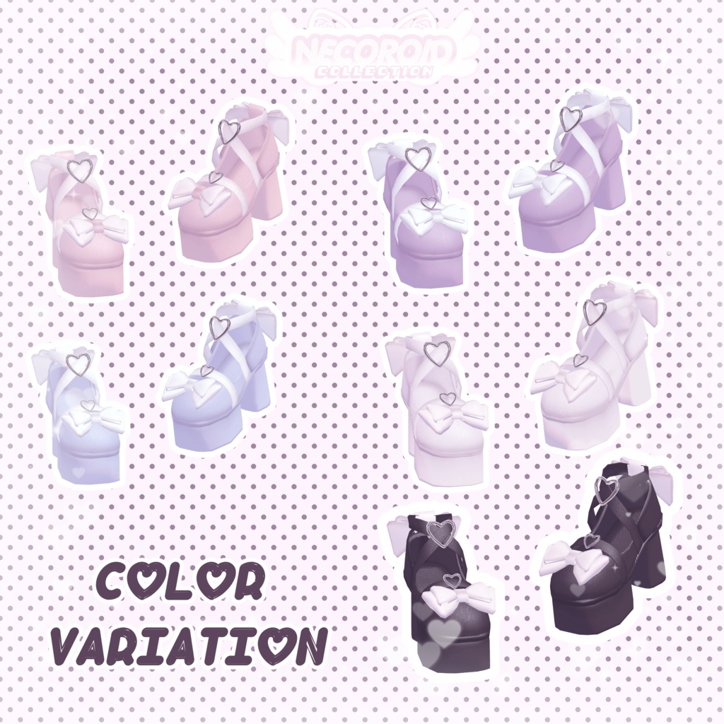 【10アバター対応】Ribbon Heels ♡