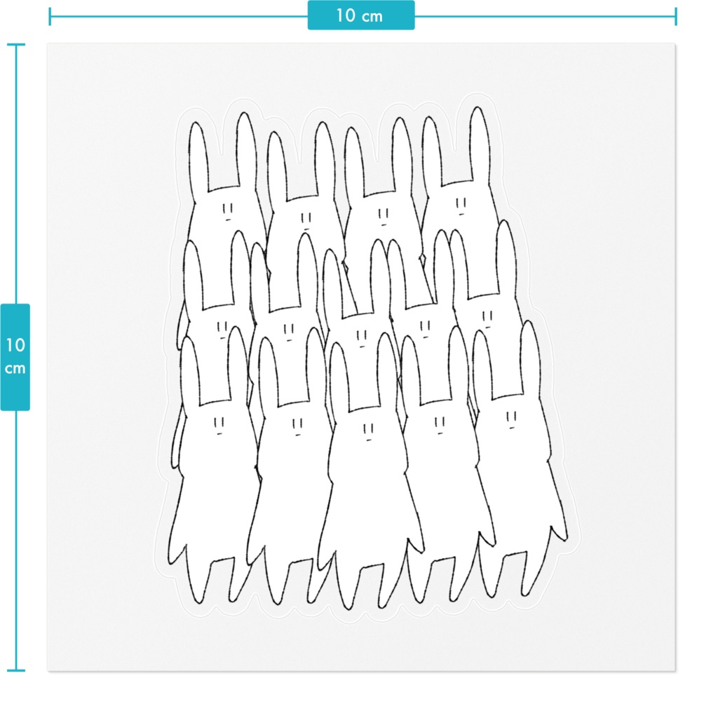 虚無うさぎステッカー・集合体
