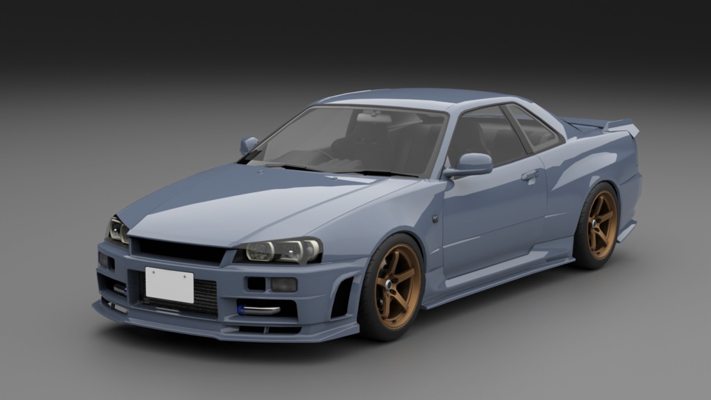 GtTR34 2ドア・4ドア 3Dモデル 単品・セット販売あり