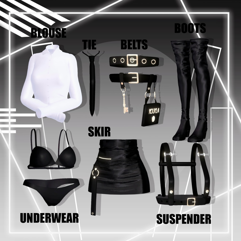 【3D衣装】Sexy Business Outfit for【森羅】【薄荷】【竜胆】【セレスティア】