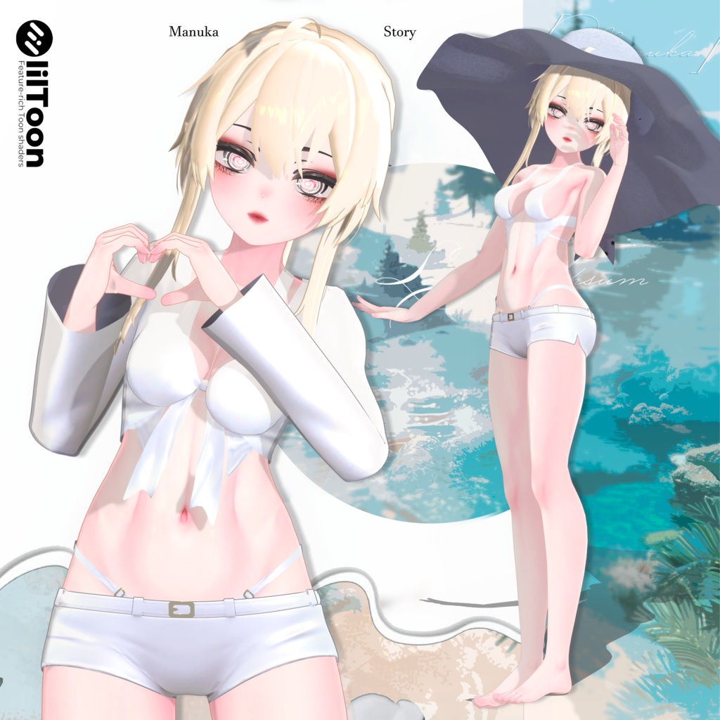 【マヌカの究極のビーチウェアエレガンス】🏖️ Manuka's Ultimate Beachwear Elegance🌴