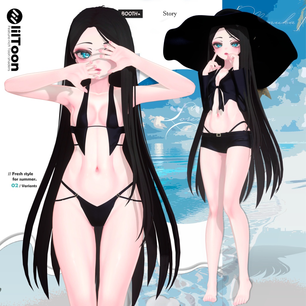 【マヌカの究極のビーチウェアエレガンス】🏖️ Manuka's Ultimate Beachwear Elegance🌴