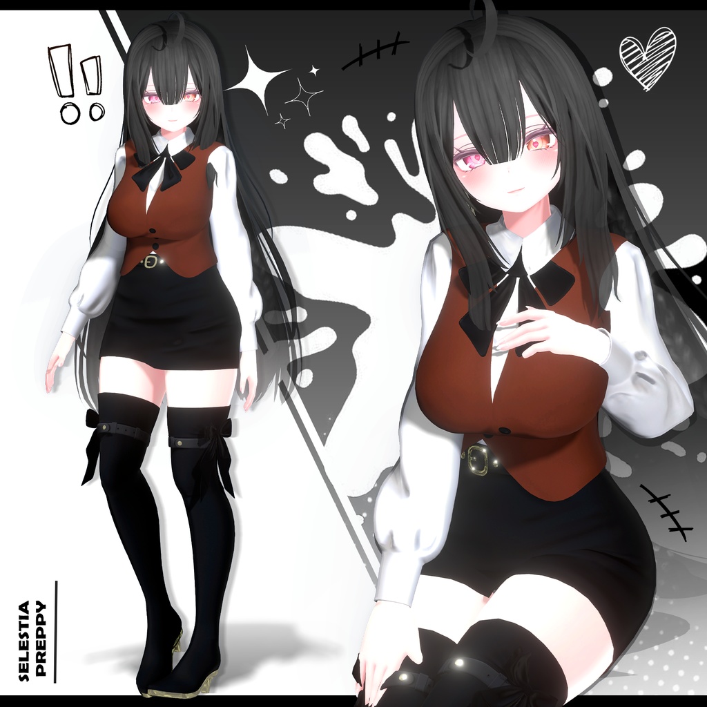 セレスティア・プレッピー・アウトフィット |˚˖𓍢ִ໋🌷͙֒✧˚ Selestia Preppy Outfit.🎀༘⋆