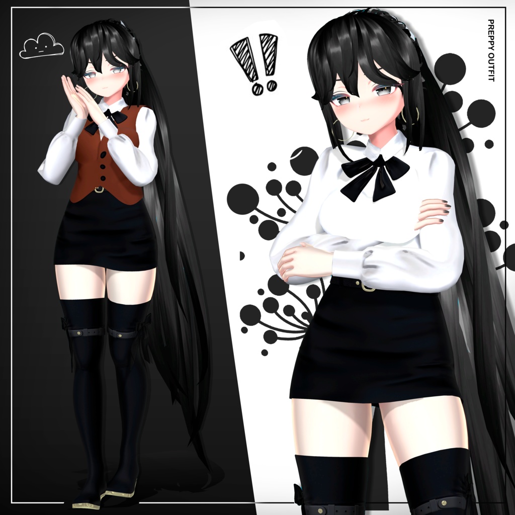 竜胆・プレッピー・アウトフィット |˚˖𓍢ִ໋🌷͙֒✧˚ Rindo Preppy Outfit.