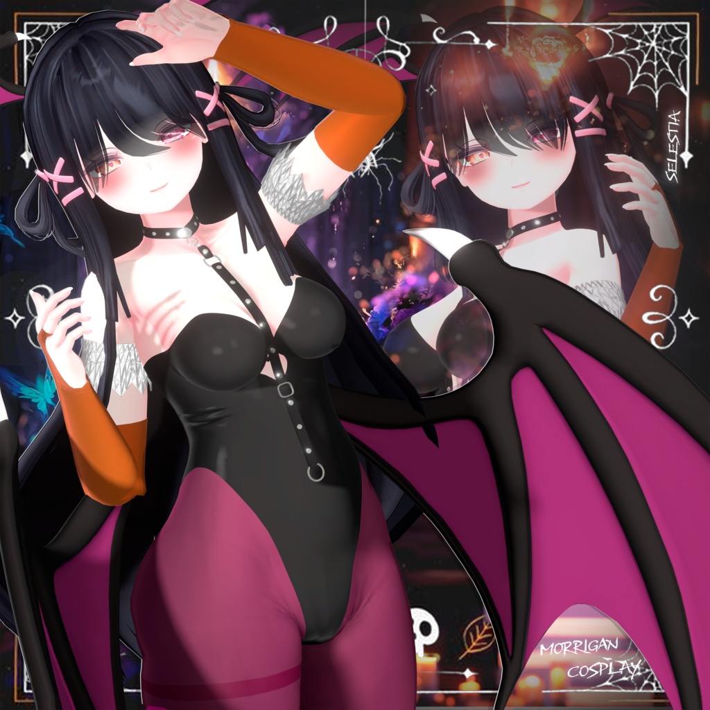 「セレスティア」🧡 🎃 Wings of Power: Selestia’s Morrigan Fanmade Cosplay 🦇
