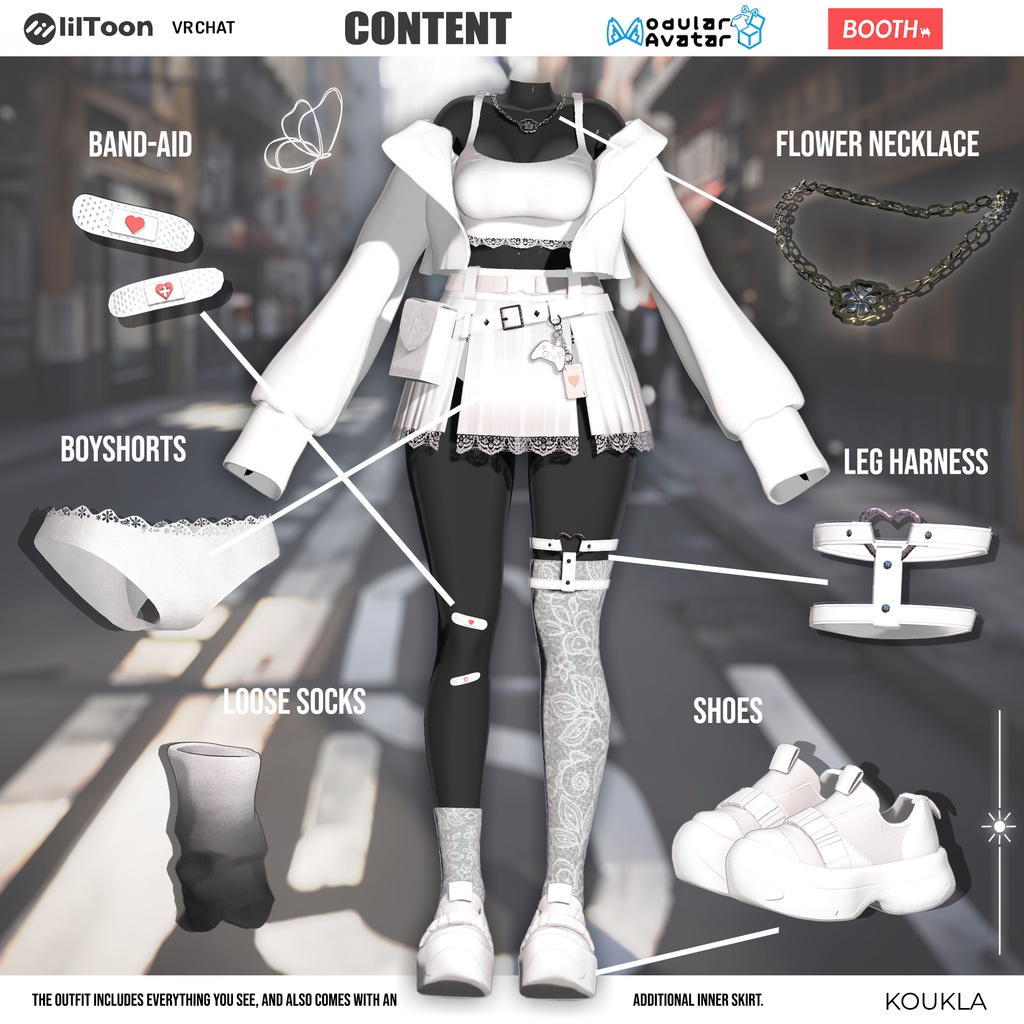 ๐ ๐ค URBAN GRACE SET๏ฝใขใผใใณใฐใฌใผในใปใใ| ใขใใฟใผ5ไฝๅฏพๅฟ่กฃ่ฃ
ใปใใใCompatible with 5 Avatarsใ