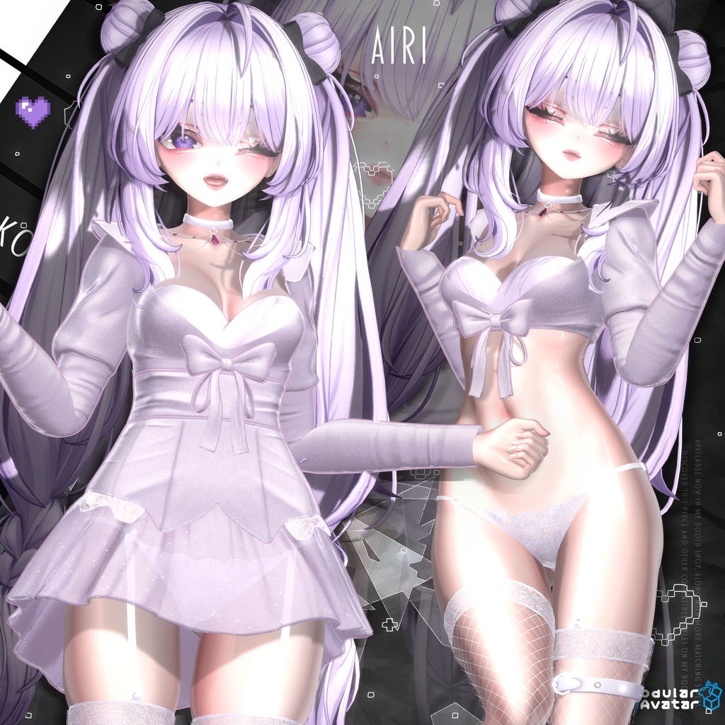 ๐ค๐ Gothic Boudoir โ VRChat Outfit for 6 Avatars๏ฝใดใทใใฏใใผใใฏใผใซ๏ผ6ไฝใขใใฟใผๅฏพๅฟ๏ผ๐ ๐งท