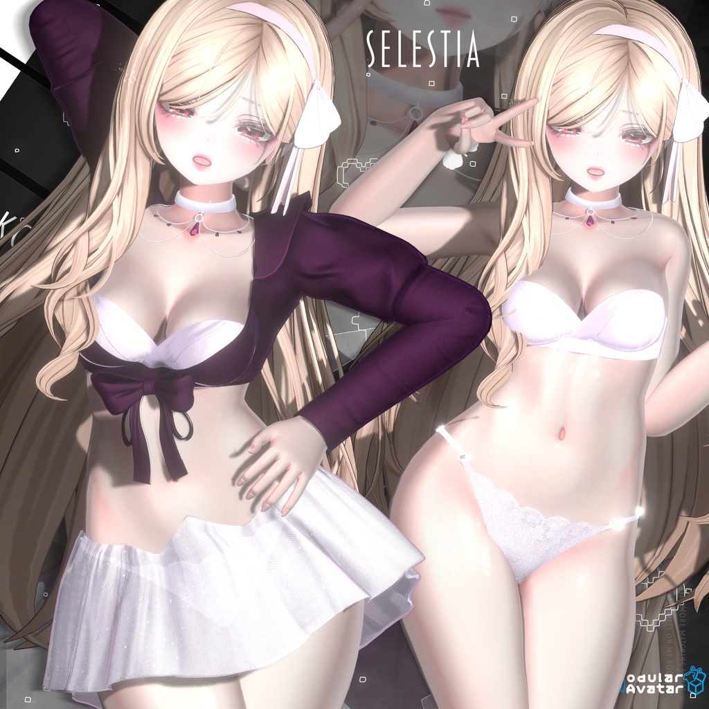 ๐ค๐ Gothic Boudoir โ VRChat Outfit for 6 Avatars๏ฝใดใทใใฏใใผใใฏใผใซ๏ผ6ไฝใขใใฟใผๅฏพๅฟ๏ผ๐ ๐งท