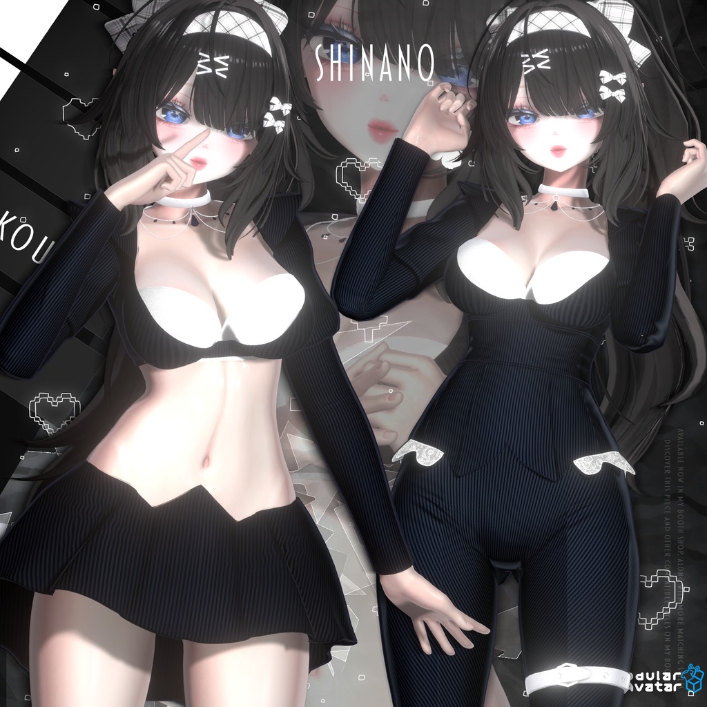 ๐ค๐ Gothic Boudoir โ VRChat Outfit for 6 Avatars๏ฝใดใทใใฏใใผใใฏใผใซ๏ผ6ไฝใขใใฟใผๅฏพๅฟ๏ผ๐ ๐งท