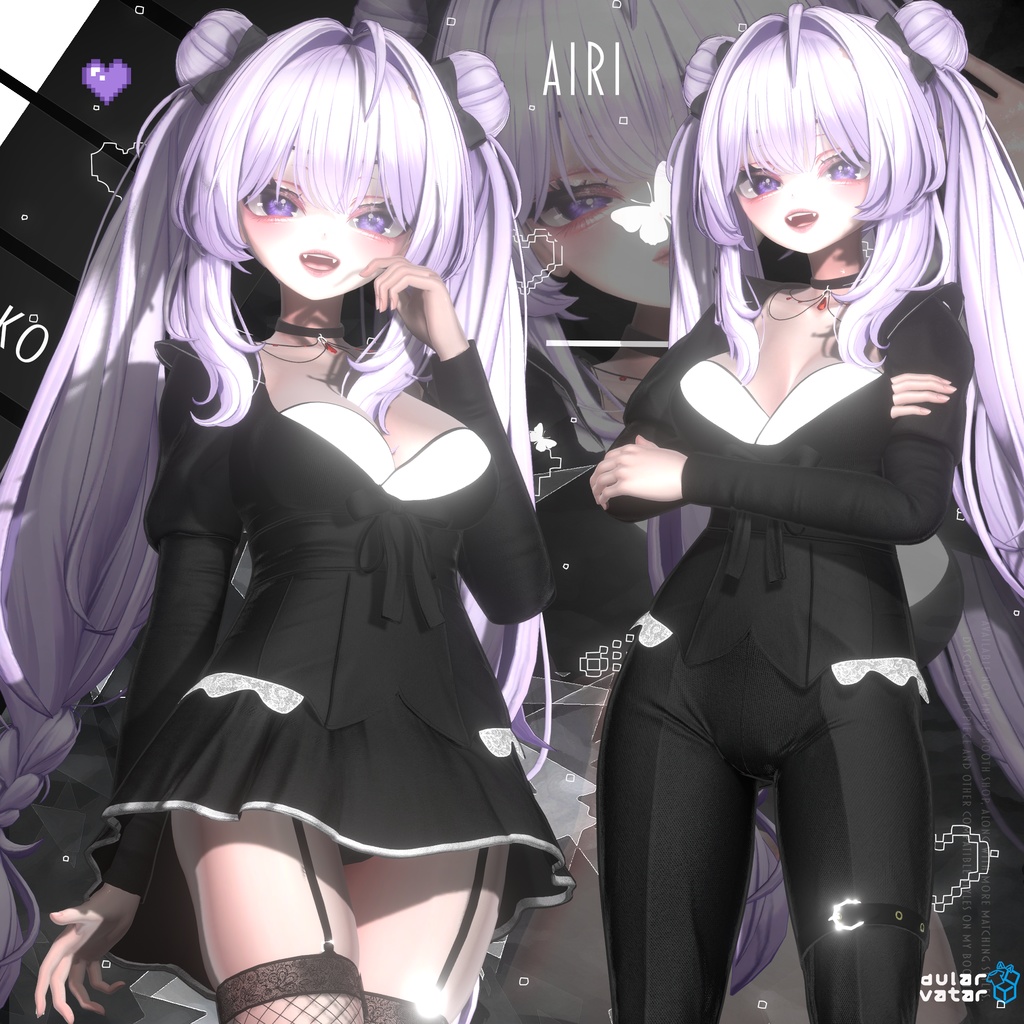 ๐ค๐ Gothic Boudoir โ VRChat Outfit for 6 Avatars๏ฝใดใทใใฏใใผใใฏใผใซ๏ผ6ไฝใขใใฟใผๅฏพๅฟ๏ผ๐ ๐งท
