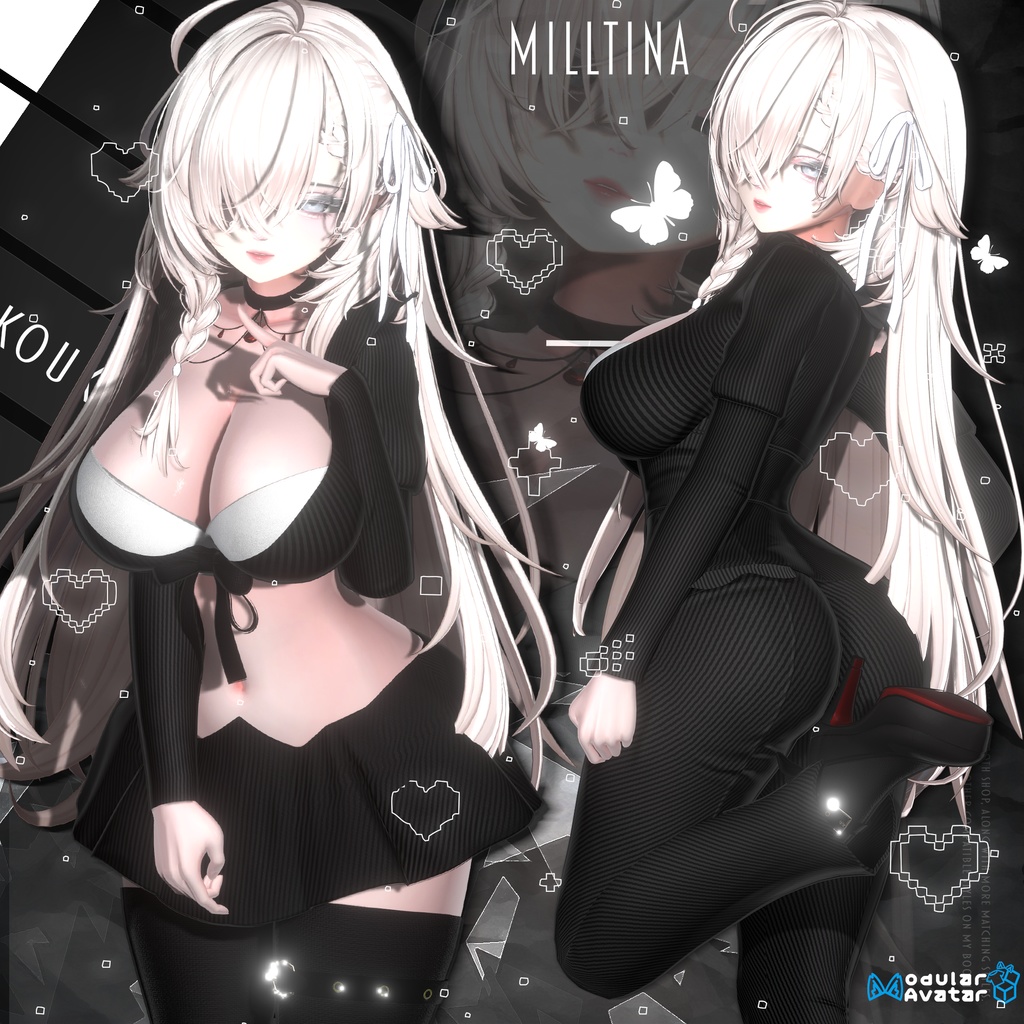 ๐ค๐ Gothic Boudoir โ VRChat Outfit for 6 Avatars๏ฝใดใทใใฏใใผใใฏใผใซ๏ผ6ไฝใขใใฟใผๅฏพๅฟ๏ผ๐ ๐งท