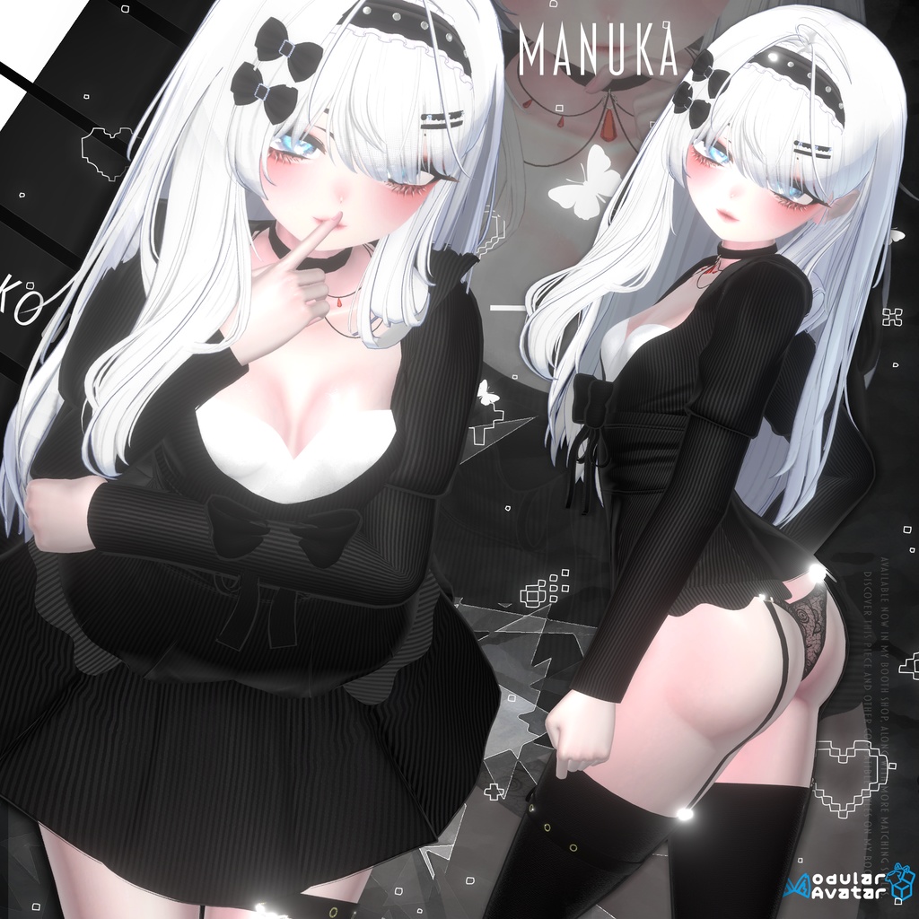 ๐ค๐ Gothic Boudoir โ VRChat Outfit for 6 Avatars๏ฝใดใทใใฏใใผใใฏใผใซ๏ผ6ไฝใขใใฟใผๅฏพๅฟ๏ผ๐ ๐งท